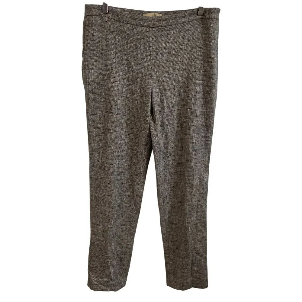 Talbots Italian Wool Blend Brown Textured Dress‎ Pants Work Trousers Womens 6